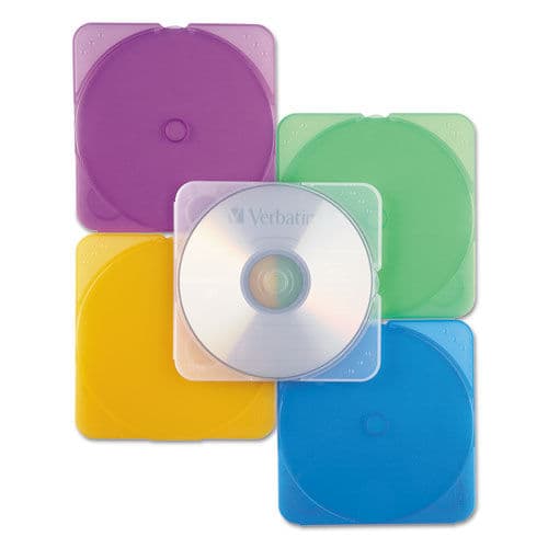 TRIMpak CD/DVD Case, Assorted Colors, 10/Pack