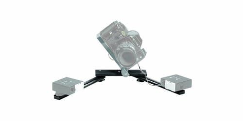 Manfrotto 330B Macro Bracket Flash Support for 2 Shoe Mount Flash Heads-Black