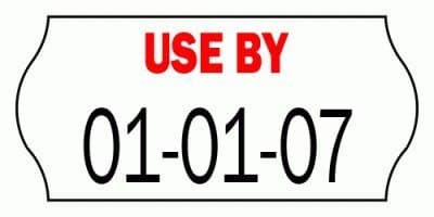 USE BY 26mmx12mm Date Coding Labels (10 rolls)