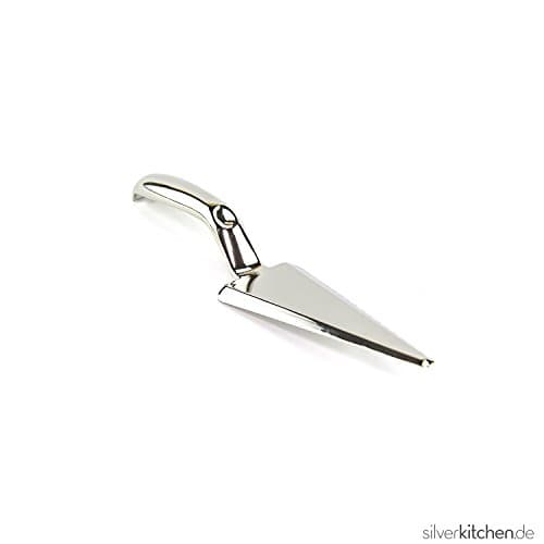 High Class Plastic Disposable Cake Slice, Silver, 25 cm, 5 items