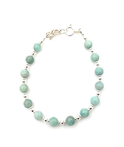 Silver and amazonite bracelet