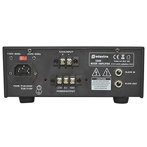 SLAVE AMP COMPACT 100V 60W Audio Visual Amplifiers, SLAVE AMP, COMPACT, 100V, 60W, Plug Type: UK