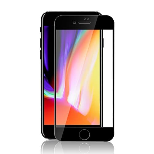 iPhone 8 plus Screen Protector, Vaxiuja 5D Full Coverage 9H HD Premium Tempered Privacy Glass Screen Protector for iPhone 8 plus, [Black]