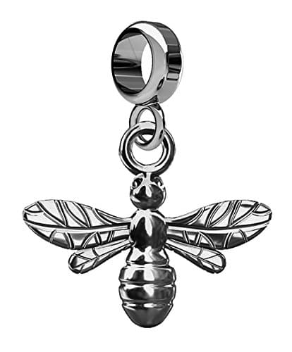 Solid Silver 925 Bumble Bee Charm Bead For Charms Bracelet A7B