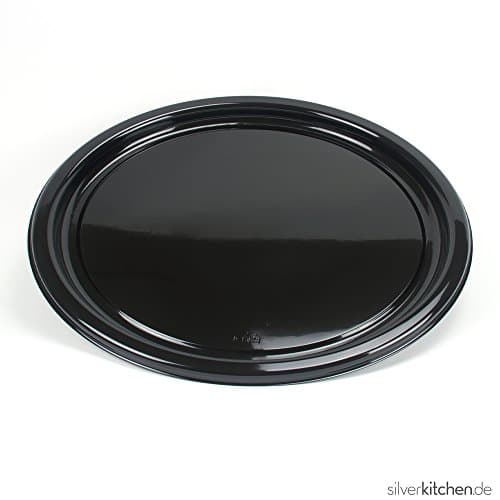 High Class Plastic Disposable Serving Plate Round Diameter 46 cm – Black, 50 Pieces