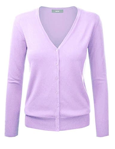 Women Basic Spring Button Down Cardigan