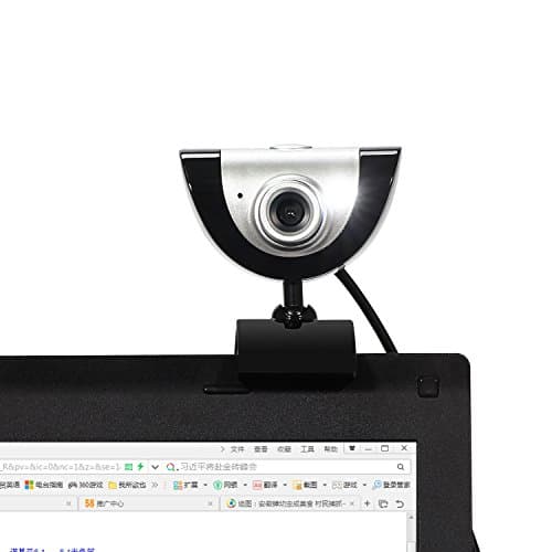 Computer Webcam, DouLukit 16M Pixels 9 Colors High Quality Image and Clear Sound Adjustable Focal Computer IP Camera, with Built-In Microphone