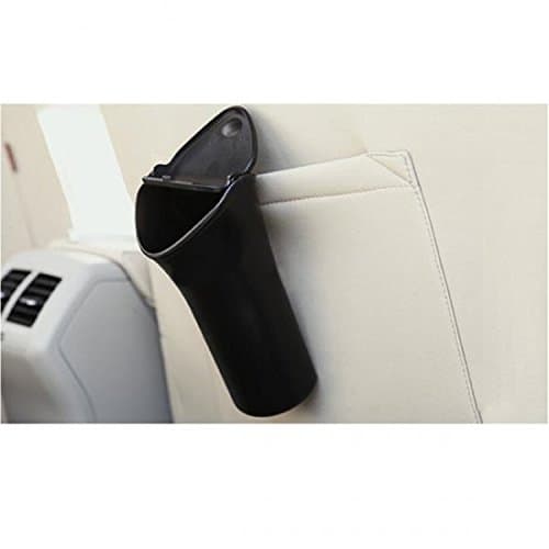 SYSTEM-S Auto Car Mini Small Garbage Bin Can Trashcan Bucket with Lid Black