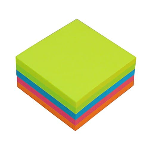 Classmaster 22RPC Repositionable Stick-On Notes 250 Sheets, 50 mm Length x 50 mm Width, Neon