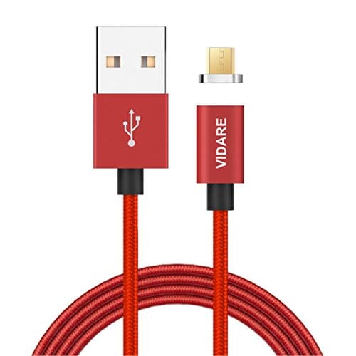 Magnetic Charging Cable from [3.28ft] Micro USB Lightning Cable with a lifetime warranty from VIDARE® - Braided 2.4A Fast Data Cable for Android Phones, Samsung, HTC, Sony, Kindle, Google and others (Special Editon) 