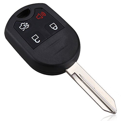 Tutent Replacement Car Key Shell Remote Key Case Key Cover 4 Buttons for Ford Mercury Mariner Milan Fusion Lincoln Edge Escape Taurus Mustang Expedition Explorer Flex