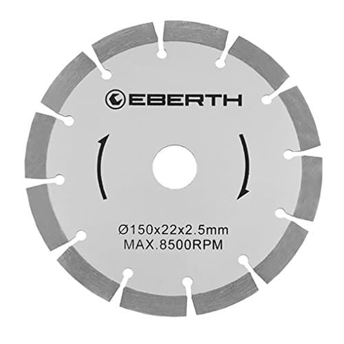 EBERTH 8x Universal Diamond Cutting Discs (D 150 x d 22,2 x 2,5 mm, 8500 RPM, Hardwearing, Segmented)