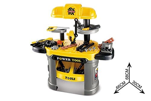 64 Piece Toy Tools Set Work Bench DIY Educational Learning Role Play Builders