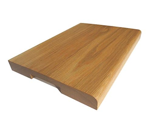 Thomas West Solid Oak Medium Chopping Board - Single Plank - Curved Front