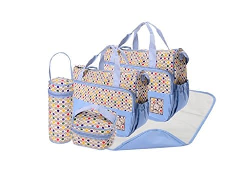TechnoTec Multi-Function Baby Diaper Nappy Bag/Mummy Changing Set Handbag (Light Blue)