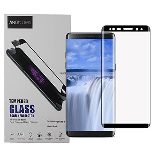ARONTIME Screen Protector for Samsung Note 8 Full Coverage edge Tempered glass (For Galaxy Note 8,Black)