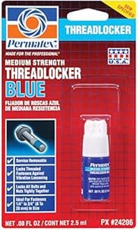 Permatex 24206 Medium Strength Threadlocker Blue, 2.5 ml