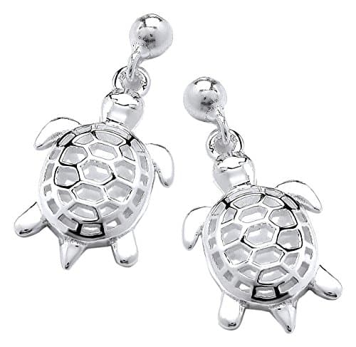 Turtle Pierced Sterling Silver Stud Earrings
