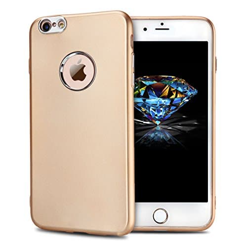 iPhone 6 plus Case iPhone 6s plus Case Silicone Shockproof Anfire Soft Flexible Gel TPU Cover Case for iPhone 6 plus/6s plus (5.5 inch) Ultra Slim Ultra Light Pinkycolor Solid Color Shell Elegant Design Protection Bumper Case New Fashion Case with Soft Touch - Champagne Gold