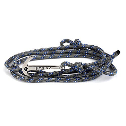 Bracelet, anchor hooks Grey