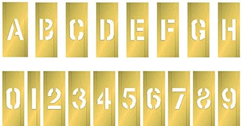 interlocking brass stencils set / 76 2 inch