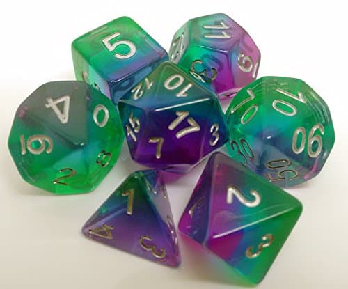 Aurora Purple Gem Poly Dice