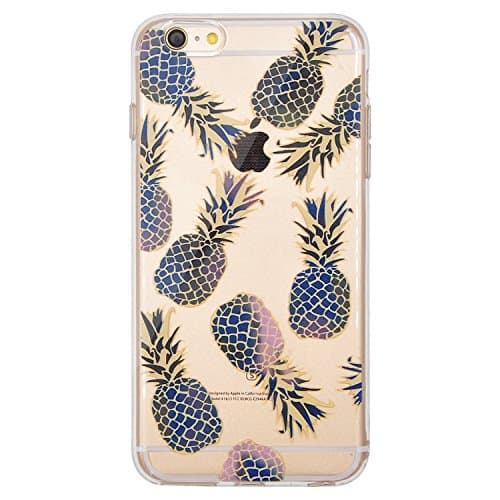 iPhone 6 Plus Case, OFFLY Transparent Creative Pattern Soft TPU Thicker Protective Case for Apple iPhone 6 Plus / 6S Plus - Ananas