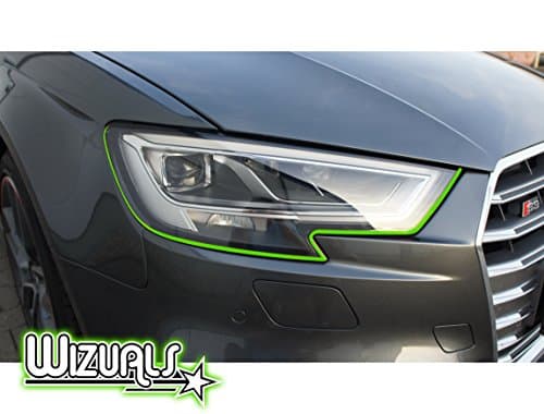 Devil Stripes Eye Headlight Original Wizuals + Mirror Set 4x Devil Stripes Stripes Set of 6with 2x Free Mirror Benz E Class W211Stripes in Green