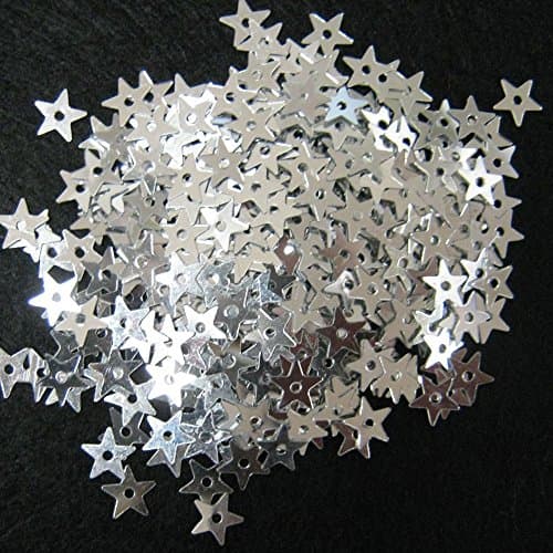 Star Sequins 4mm Approx 520 per pack (Silver)
