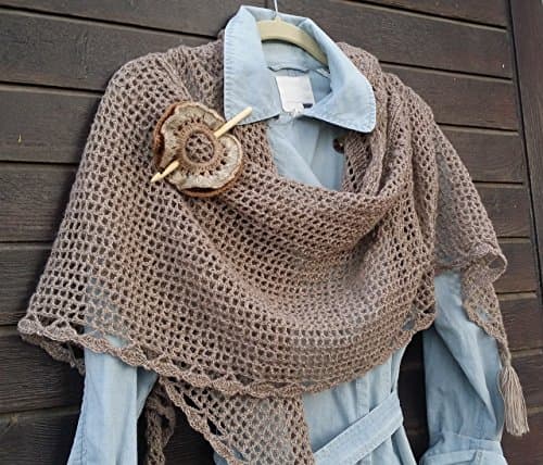 SAMPLE Dunes Fishnet Crochet Shawl