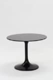 24" Tulip Black Marble Side Table