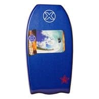 CUSTOM X X2 BODYBOARD POLYPRO BAT TAIL SINGLE STRINGER BLUE 42"