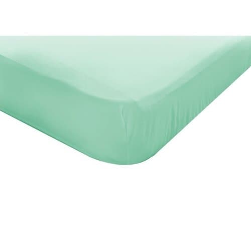 Jersey Knit Fitted Sheets Cot Bed (75" X 33") (Mint)