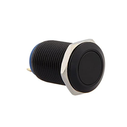 Momentary Black Horn Push Button Temporary Reset Flush Switch Car Boat Circuit