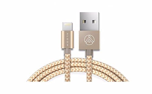 Aldom 2-in-1 Micro USB and Lightning Data Sync Charge Nylon Cable 3.3ft (1m) for iPhone 7 7plus 6 6S 6Plus iPad Samsung &amp; More (Grey)