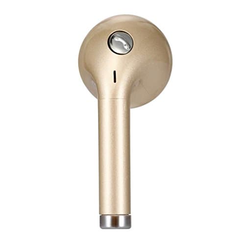 DIKEWANG Newest Chic Mini Bluetooth 4.1 Wireless Headset Earbud Headphone Earphone for iPhone 7 6 6s (Gold)