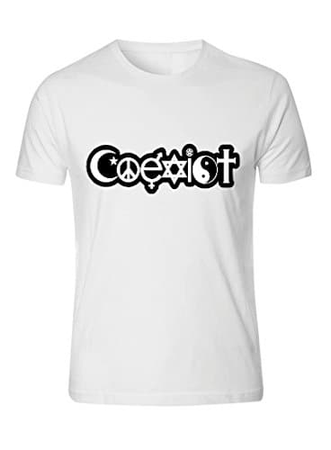 coexist t shirt (red, medium)