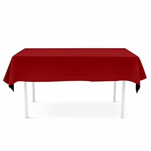 SilkLove Tablecloth - 60 x 102 Inch -Red-Rectangular Polyester Table Cloth, Wrinkle,Stain Resistant - Great for Buffet Table, Parties, Holiday Dinner & More