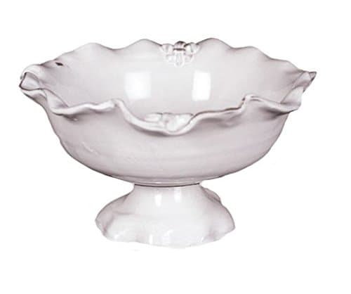 Abigails Fleur De Lis White Compote Dish