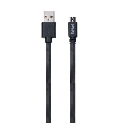 ZipKord Micro USB Cable - Sync & Charge 5ft - Retail Packaging - Black