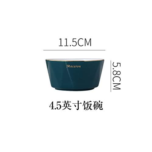 Dinner Tableware Set Nordic Phnom Penh Ceramic Dish Set Simple Home Hotel Steak Salad Dessert Plate Dish Bowl Soup,4.5 inch bowl
