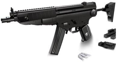 Ausini Simple Package Compatible Building Bricks Set Submachine Gun Model H&amp;K MP5 Rifle Tommy Gun Building Blocks Toy 597 pieces P22705-0