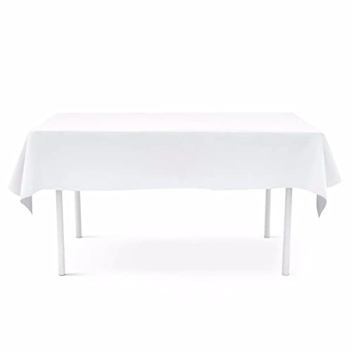 Silk love tablecloths 60 x 102-Inch Rectangular Polyester Tablecloth White