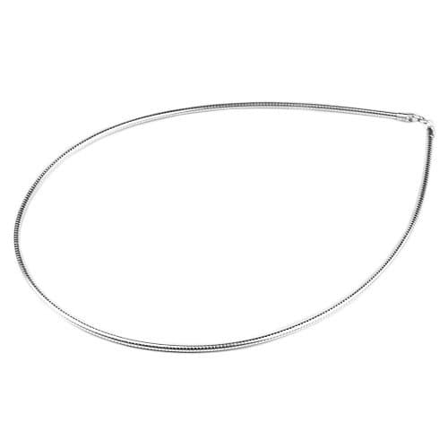 16" Chain Solid 925 Sterling Silver OMEGA NECKLACE, Width 2 mm (sc064,som01)