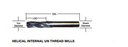 Carbide Tooling ,HELICAL INTERNAL UN THREAD MILLS,THREAD-PRO SOLID CARBIDE THREAD MILLS,3/4-10 UN TiAlN