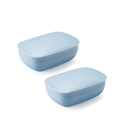 Soap Box Soap Holder Soap Rack, 2 Pack Blue Eunion Soap Case for Home Outdoor Hiking Camping Gym
