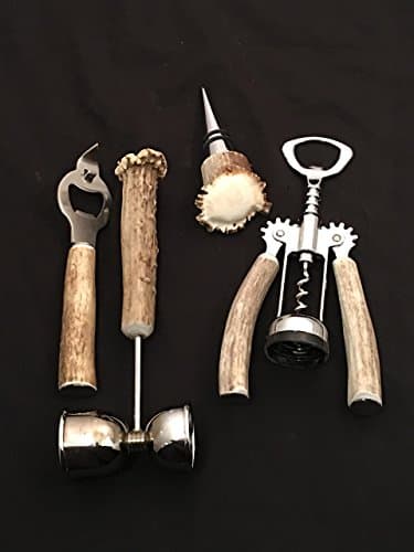 Unique 4 piece Antler Barware Set