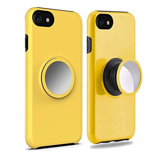 iPhone 8 Case Cover,iPhone 7 Case,iPhone 6s Case,iPhone 6 Case,Rebex Tough Heavy Shock Protective Expanding Phone Stand Grip Built-in Iron for Magnetic Mount Rugged Duty Protection(Yellow)