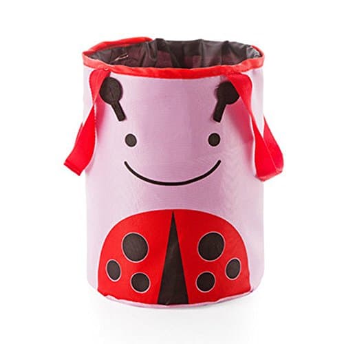 Beetle Face Storage Box Trash Cans Portable Foldable Double-layer Fabric Design, Easy To Dump Garbage And Cleaning.storage Does Not Occupy Space.