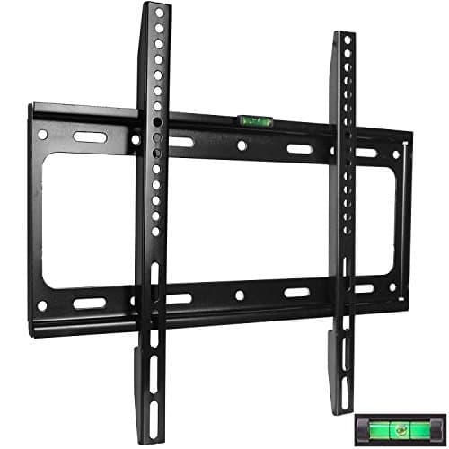 TV Wall Mount Bracket Fixed Position Slim for most 26" to 55" LED LCD OLED Plasma Flat Screen Panel with VESA up to 400x400mm and 100 lbs Loading Capacity